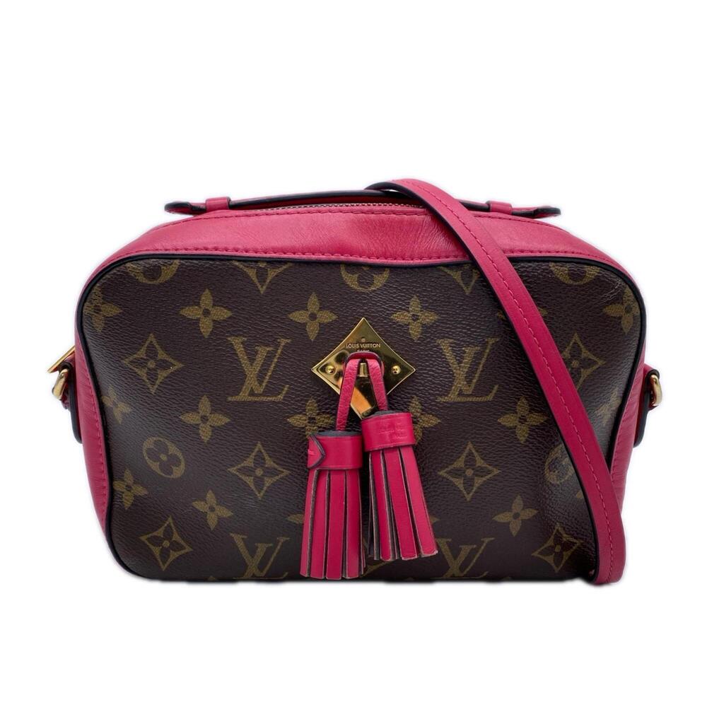 LOUIS VUITTON Monogram Saint-Onge Freesia M43557 Shoulder Bag Brown Beige Pin...